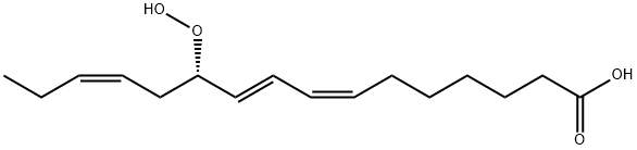 (7Z,9E,11S,13Z)-11-hydroperoxyhexadeca-7,9,13-trienoic acid Struktur