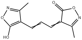 4-[3-(5-hydroxy-3-methylisoxazol-4-yl)allylidene]-3-methyl-(4H)isoxazol-5-one Struktur