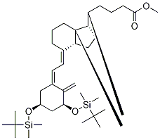 (1α,3β,5Z,7E)-1,3-Bis[[(1,1-diMethylethyl)diMethylsilyl]oxy]-9,10-secochola-5,7,10(19)-triene-24-carboxylic Acid Methyl Ester Struktur