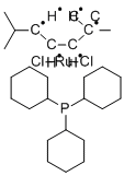 DICHLORO(P-CYMENE)TRICYCLOHEXYLPHOSPHINERUTHENIUM (II) Struktur