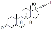 17-(2-iodoethynyl)androsta-4,6-dien-17-ol-3-one Struktur