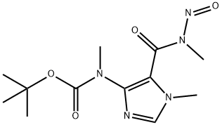 tert-butyloxycarbonyl-mononitrosamidocaffeidine Struktur