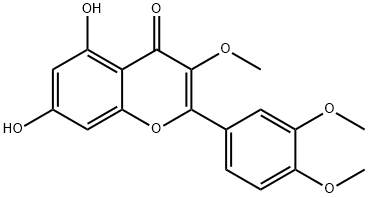 2-(3,4-DIMETHOXY-PHENYL)-5,7-DIHYDROXY-3-METHOXY-CHROMEN-4-ONE Struktur