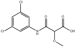 3-(3,5-dichloroanilino)-2-methoxy-3-oxopropanoic acid Struktur