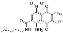 1-amino-9,10-dihydro-N-(3-methoxypropyl)-4-nitro-9,10-dioxoanthracene-2-carboxamide Struktur