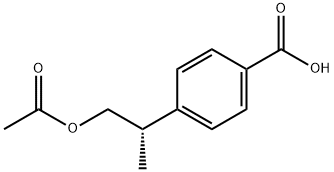 Benzoic acid, 4-[2-(acetyloxy)-1-methylethyl]-, (S)- (9CI) Struktur