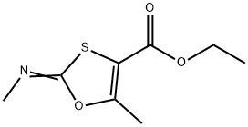 1,3-Oxathiole-4-carboxylicacid,5-methyl-2-(methylimino)-,ethylester(9CI) Struktur