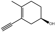 3-Cyclohexen-1-ol, 3-ethynyl-4-methyl-, (R)- (9CI) Struktur