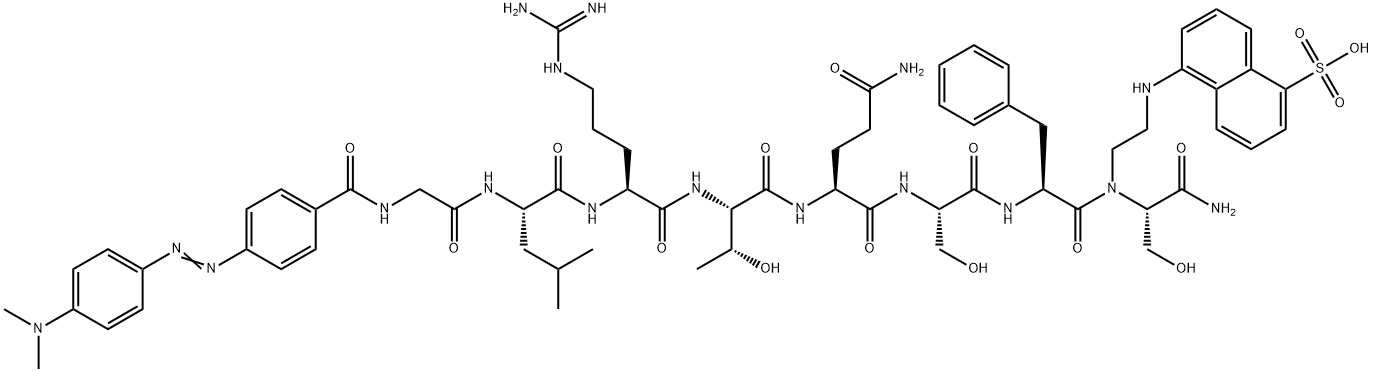 DABCYL-GLY-LEU-ARG-THR-GLN-SER-PHE-SER-EDANS Struktur