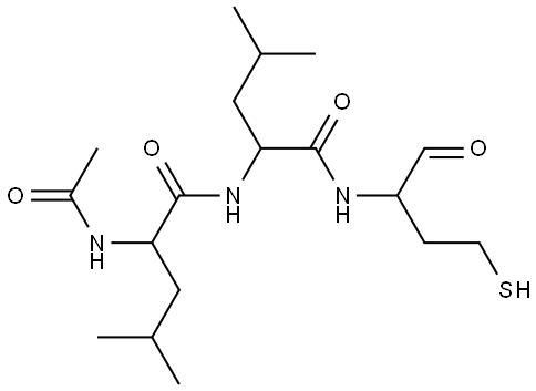 (S)-N-ACETYL-L-LEUCYL-N-(1-FORMYL-3-MERCAPTOPROPYL)-L-LEUCINAMIDE Struktur