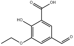 Benzoic acid, 3-ethoxy-5-formyl-2-hydroxy- (9CI) Struktur