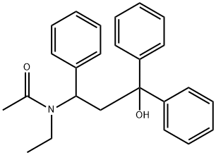 N-Ethyl-N-(3-hydroxy-1,3,3-triphenylpropyl)acetamide Struktur