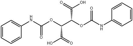 (2R,3R)-2,3-bis(phenylcarbamoyloxy) succinic acid Struktur