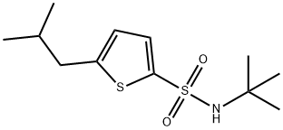 2-THIOPHENESULFONAMIDE, N-(1,1-DIMETHYLETHYL)-5-(2-METHYLPROPYL)- Struktur