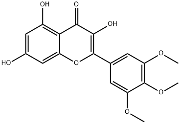 3,5,7-TRIHYDROXY-3',4',5'-TRIMETHOXYFLAVONE Struktur