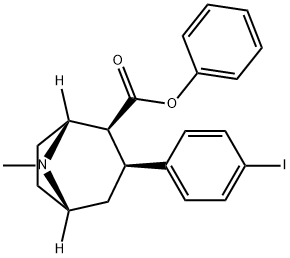 3-(4-iodophenyl)tropan-2beta-carboxylic acid phenyl ester Struktur