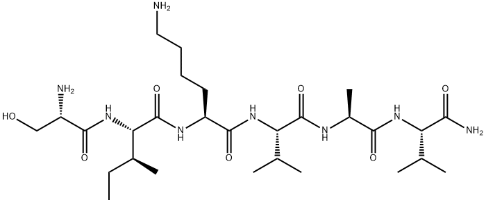 seryl-isoleucyl-lysyl-valyl-alanyl-valinamide Struktur