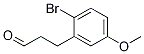 Benzenepropanal, 2-broMo-5-Methoxy- Struktur