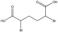 (+)-2,5-Dibromohexanedioic acid Struktur