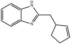 1H-Benzimidazole,2-(2-cyclopenten-1-ylmethyl)-(9CI) Struktur