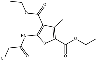 2,4-THIOPHENEDICARBOXYLIC ACID, 5-[(2-CHLOROACETYL)AMINO]-3-METHYL-, DIETHYL ESTER Struktur