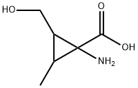 Cyclopropanecarboxylic acid, 1-amino-2-(hydroxymethyl)-3-methyl- (9CI) Struktur