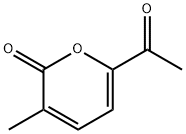 2H-Pyran-2-one, 6-acetyl-3-methyl- (9CI) Struktur