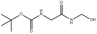 Carbamic acid, [2-(hydroxymethylamino)-2-oxoethyl]-, 1,1-dimethylethyl ester, Struktur