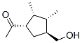 Ethanone, 1-[4-(hydroxymethyl)-2,3-dimethylcyclopentyl]-, [1S-(1alpha,2alpha,3alpha,4beta)]- Struktur