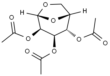 1,6-ANHYDRO-BETA-D-GLUCOSE-2,3,4-TRI-O-ACETATE Struktur