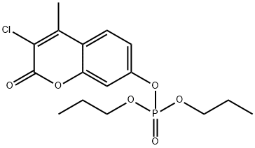 Phosphoric acid 3-chloro-4-methyl-2-oxo-2H-1-benzopyran-7-yldipropyl ester Struktur