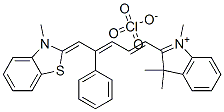 1,3,3-TRIMETHYL-2-((1E,3Z)-5-[3-METHYL-1,3-BENZOTHIAZOL-2(3H)-YLIDENE]-4-PHENYL-1,3-PENTADIENYL)-3H-INDOLIUM PERCHLORATE Struktur