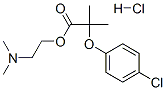 2-(dimethylamino)ethyl 2-(4-chlorophenoxy)-2-methylpropionate hydrochloride Struktur