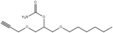 1-(Hexyloxy)-3-(2-propynyloxy)-2-propanol carbamate Struktur