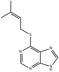 6-[(3-Methyl-2-butenyl)thio]-1H-purine Struktur