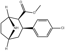 3-beta-(4-chlorophenyl)nortropane-2-beta-carboxylic acid methyl ester Struktur