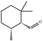 Cyclohexanecarboxaldehyde, 2,2,6-trimethyl-, (1R-cis)- (9CI) Struktur