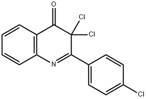 4(3H)-Quinolinone,  3,3-dichloro-2-(4-chlorophenyl)- Struktur