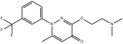 3-(2-dimethylaminoethoxy)-6-methyl-1-[3-(trifluoromethyl)phenyl]pyrida zin-4-one Struktur