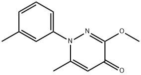 3-methoxy-6-methyl-1-(3-methylphenyl)pyridazin-4-one Struktur