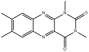 1,3,7,8-Tetramethylbenzo[g]pteridine-2,4(1H,3H)-dione Struktur