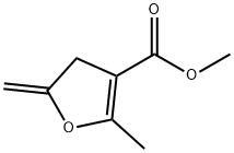 3-Furancarboxylicacid,4,5-dihydro-2-methyl-5-methylene-,methylester(9CI) Struktur