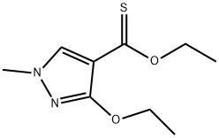 1H-Pyrazole-4-carbothioicacid,3-ethoxy-1-methyl-,O-ethylester(9CI) Struktur