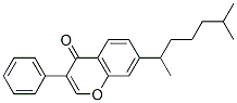 7-(6-methylheptan-2-yl)-3-phenyl-chromen-4-one Struktur