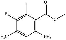 Benzoic acid, 4,6-diamino-3-fluoro-2-methyl-, methyl ester (9CI) Struktur