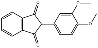 2-(3,4-Dimethoxyphenyl)-1H-indene-1,3(2H)-dione Struktur