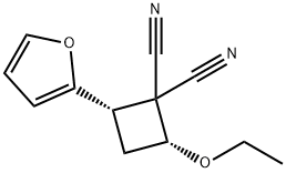 1,1-Cyclobutanedicarbonitrile,2-ethoxy-4-(2-furanyl)-,cis-(9CI) Struktur