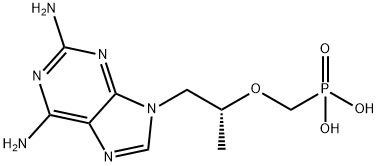 (((1R)-2-(2,6-Diamino-9H-purin-9-yl)-1-methylethoxy)methyl)phosphonic  acid Struktur