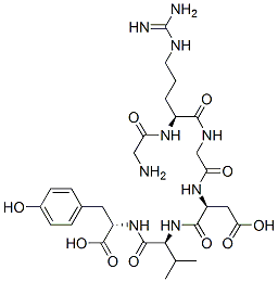 glycyl-arginyl-glycyl-aspartyl-valyl-tyrosine Struktur