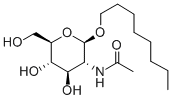 OCTYL 2-ACETAMIDO-2-DEOXY-B-D-GLUCOPYRANOSIDE Struktur